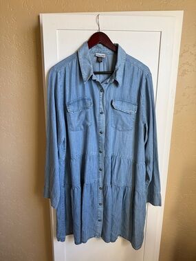 Tasha Polizzi Denim Western Dress XL
